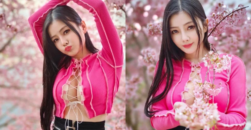 「小桃子Vivi」賞櫻偷藏邪惡武器，「暴力巨乳」讓粉絲超想拆解！ - 網路美女