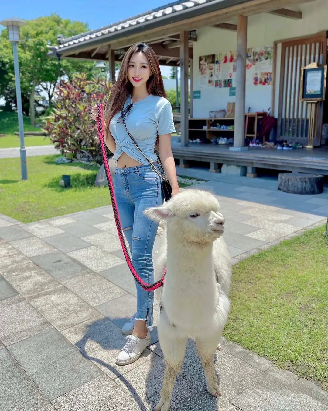 「氣質美乳妹」璇璇兒syuan牽草泥馬散步！曼妙曲線＋甜美笑容讓人一秒戀愛！ - 網路美女