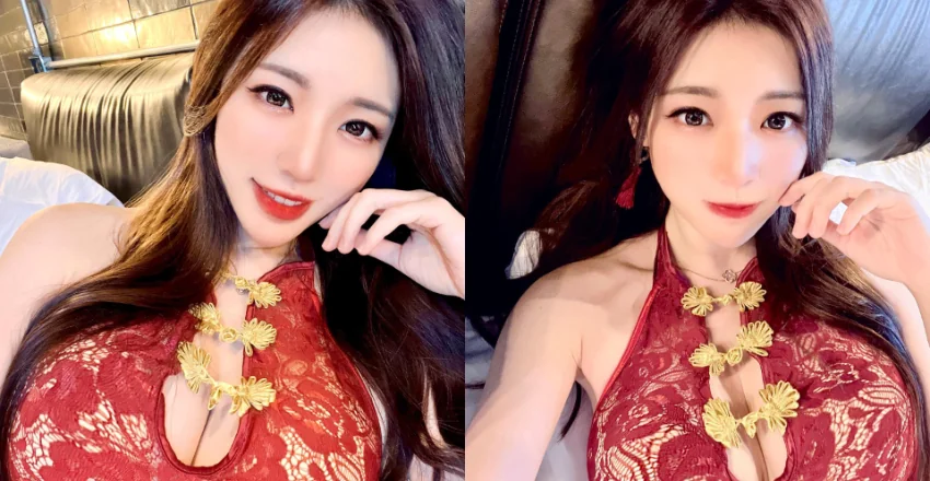 「謝立琪 Kiki」火辣開胸旗袍秀神乳　祝粉絲財源廣進！