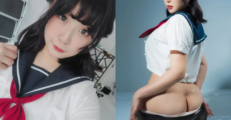 萌甜學妹「茹茹Ruru」挑戰叛逆套絲襪，下課秒脫露「美嫩臀肉」驚艷眾人 - 網路美女