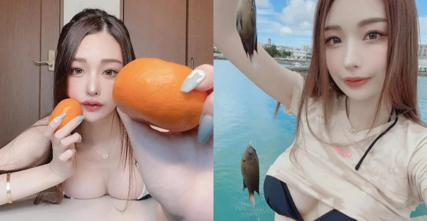 173cm長腿櫻花妹爆乳捧橘祝新年大吉大利，兵器級乳量讓你驚艷！- 網路美女