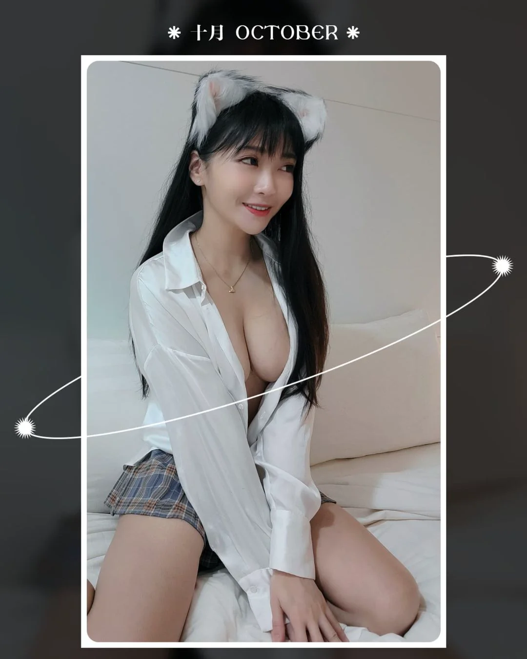制服學生妹「糖糖」火辣開胸，網友驚呼：這豐滿到20公斤吧！