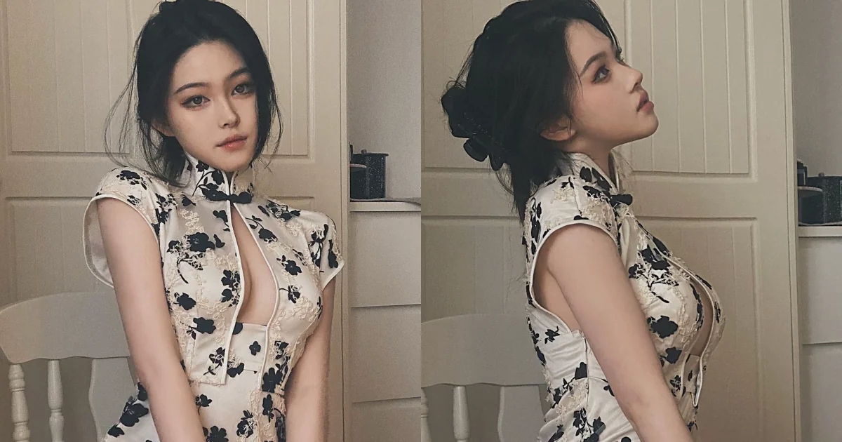 引人入勝的旗袍魅力：雪乳美人大膽展現性感曲線！