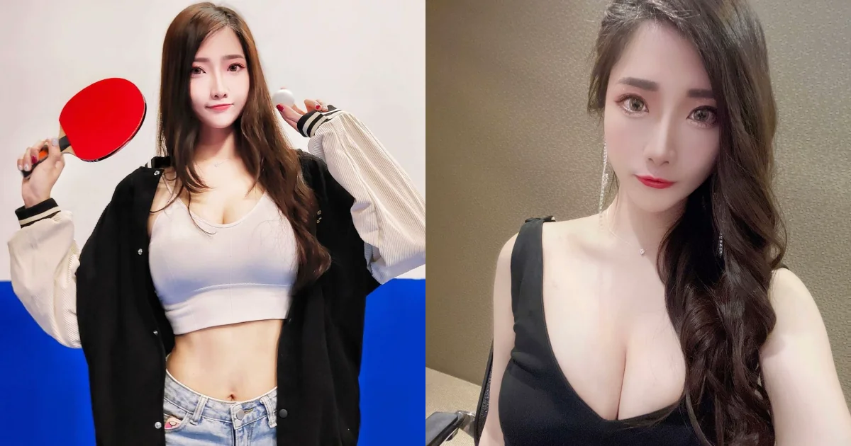 「Angel桃桃兒」長髮正妹爆乳露腰打桌球！34E雪乳比小白球還要吸睛！