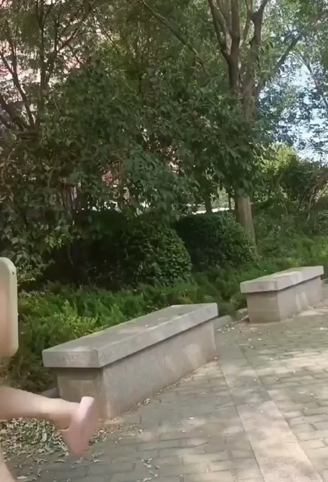 骚货姐姐在休闲公园的健身器材上大胆露出，差点以为她要塞这根钢管进去