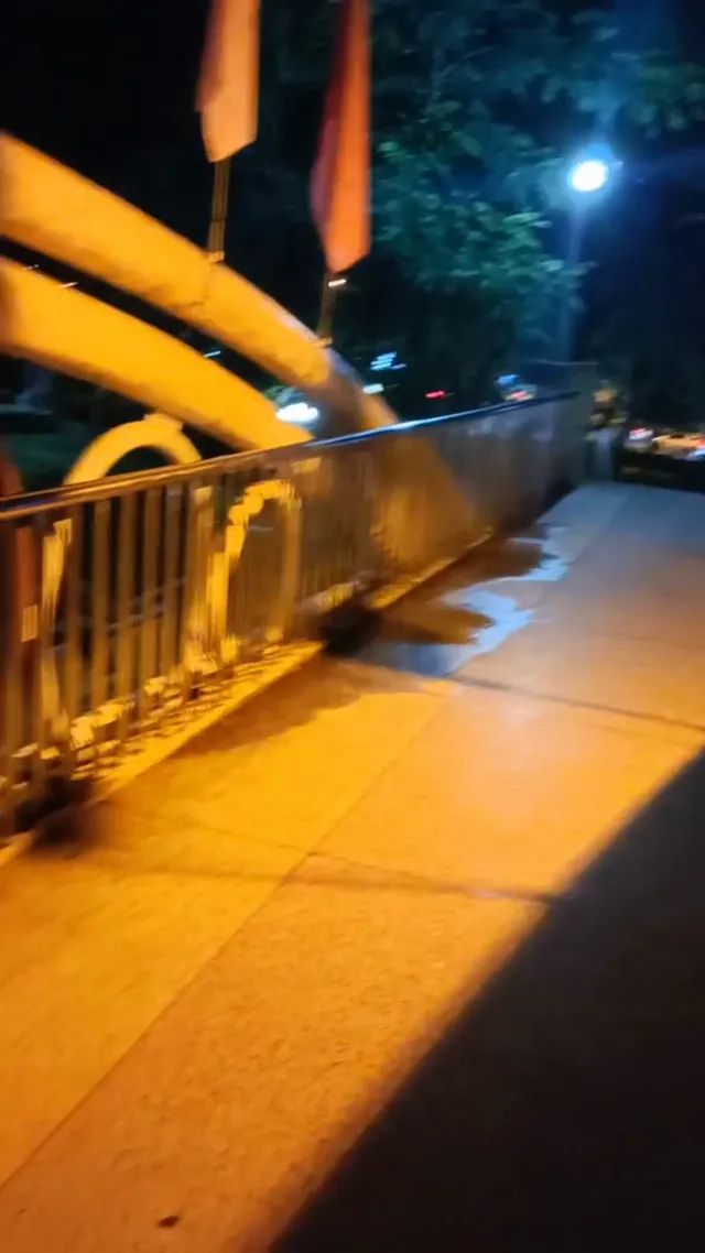 這眼鏡妹學生妹的奶子也太巨大，到底吃啥發育的，天橋上露出她大奶子 - 真實露出投稿影片內容
