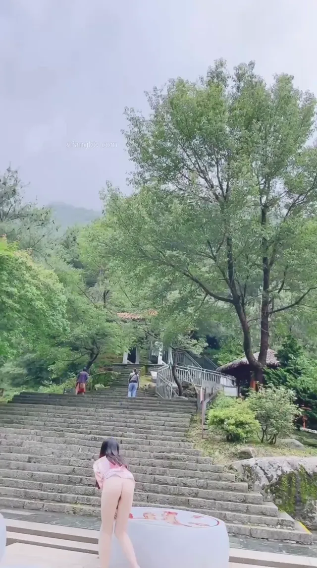 白皙清純少女直接公路上脫衣全裸，白嫩白皙濃密黑毛穴，最後被帶回猛操 - 真實露出投稿影片內容