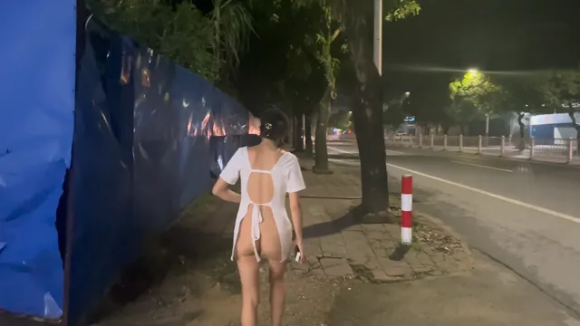 户外露出，国产网红真空露出装户外露出，大胆走在车来车往路边，还故意到便利店购物不害臊 - 真實露出投稿影片內容
