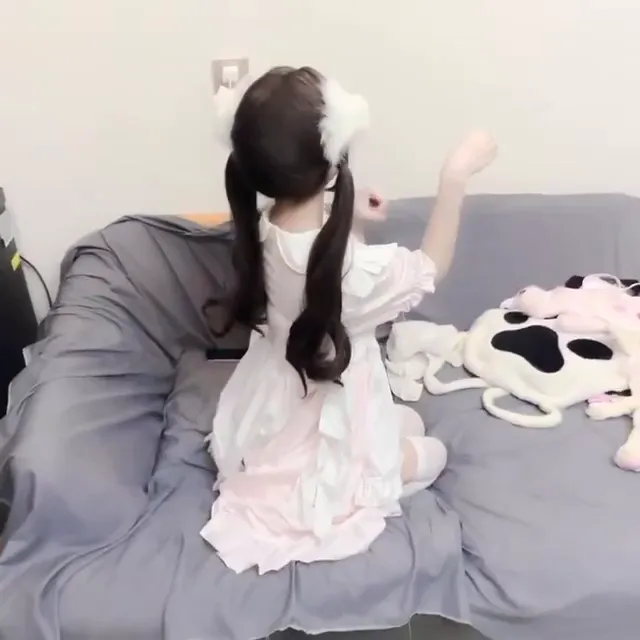 超苗条身材 一只小小萝莉 适合抱肏 黑丝双马尾小嫩逼