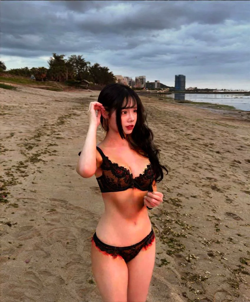 海邊風好大