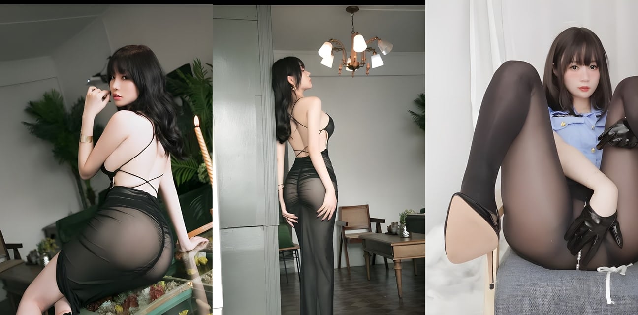 甜美小妹黑丝透视装撩人私拍！翘臀若隐若现勾魂摄魄