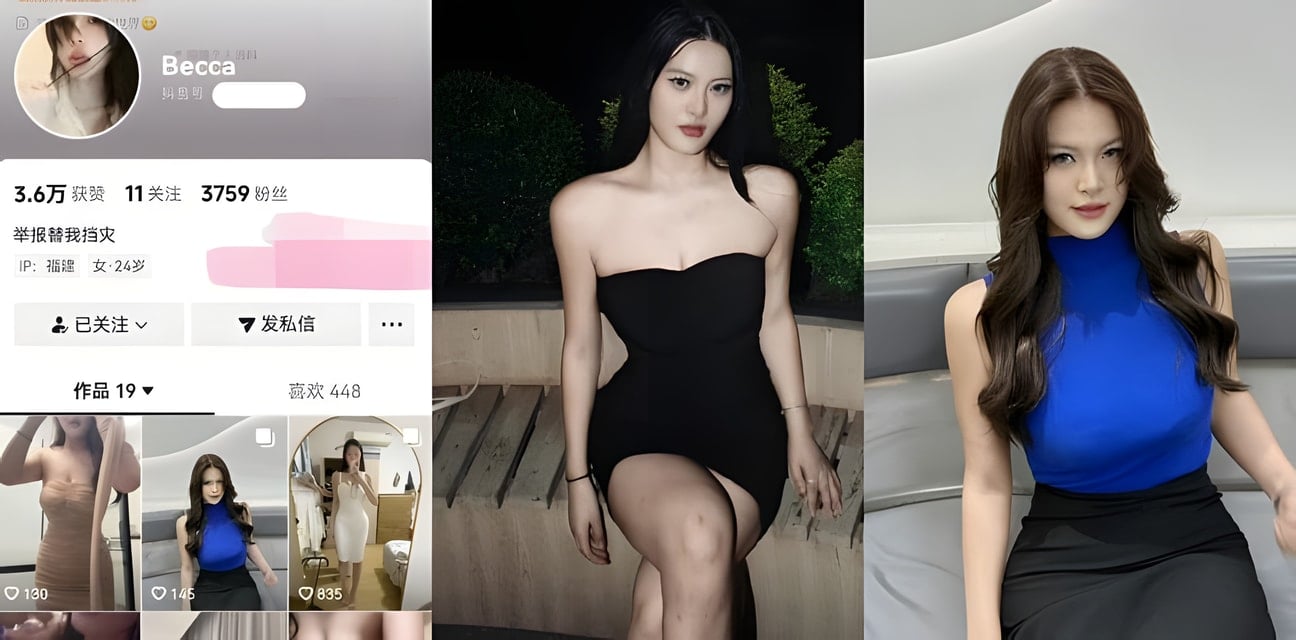 抖音网红Becca白嫩巨乳火辣身材！女上骑乘后入猛操臀浪翻滚