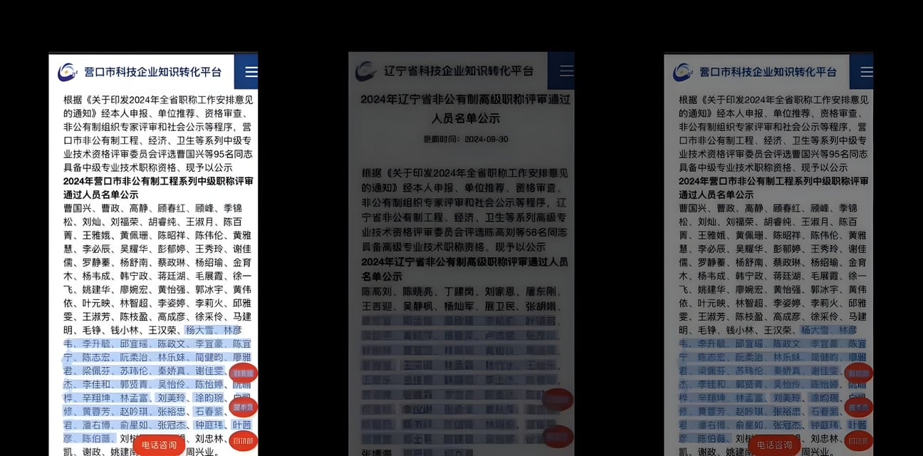 辽宁营口职称评审大瓜！48人名单抄袭百度文库人名大全曝光