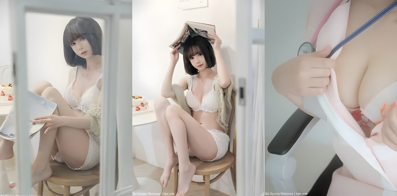 甜美小妹护士装爆乳诱惑！半露粉嫩私处勾引病人就地猛干