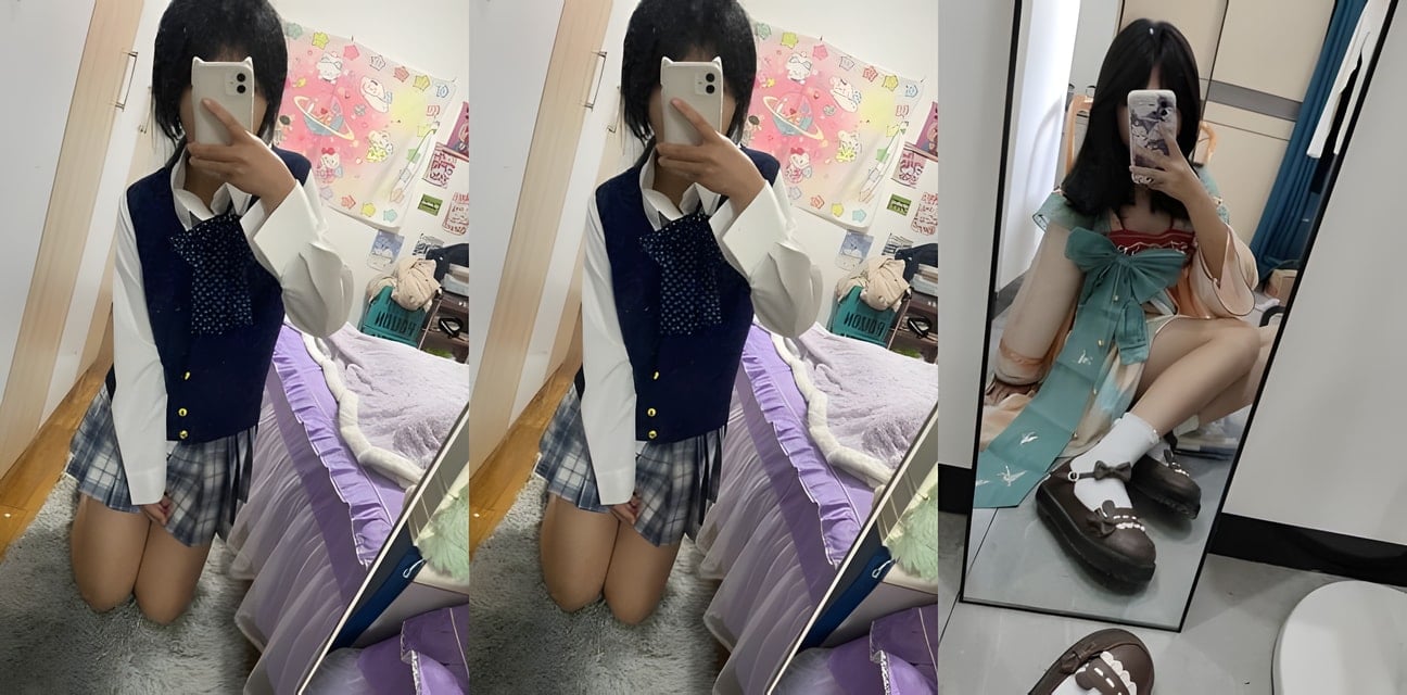 反差萝莉学生自拍视频疯传！JK制服浴室揉胸扣逼全过程曝光