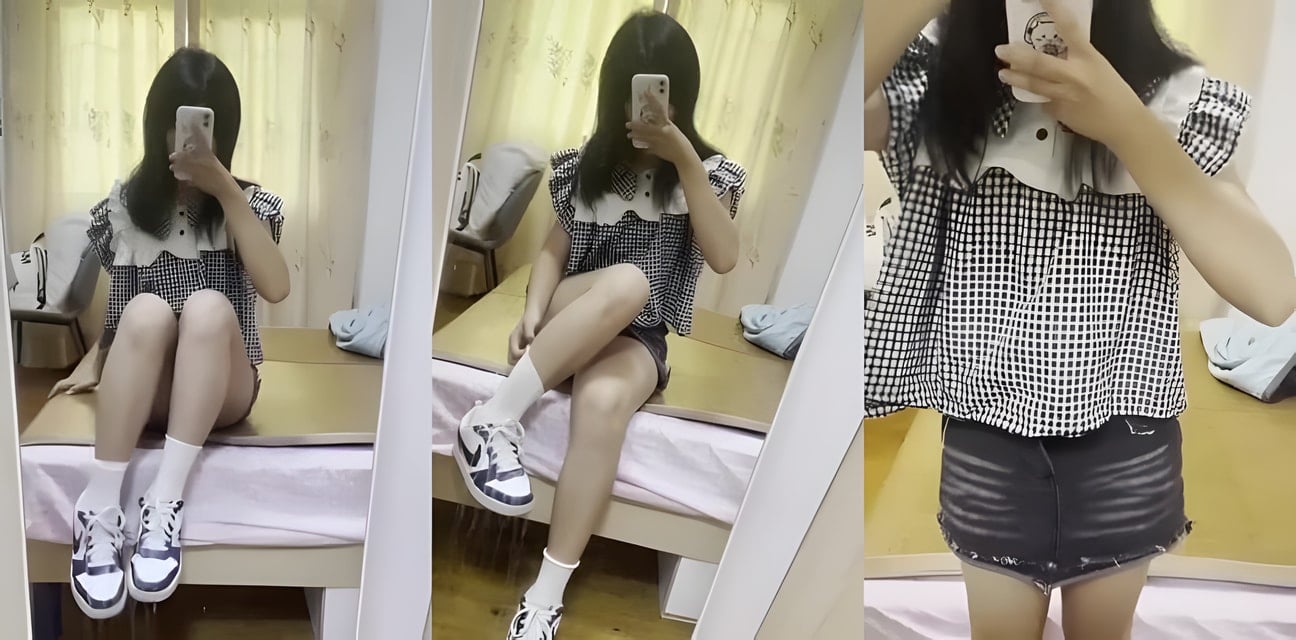 高中萌妹白丝自拍视频曝光！一线天嫩穴全裸扣逼画面流出全网炸锅