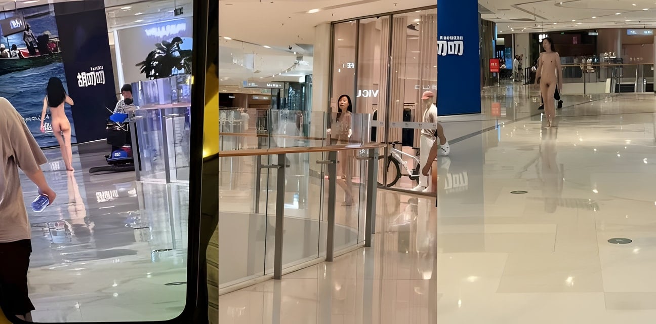 苏州中心惊现裸女赤身行走！身材火辣引圍觀