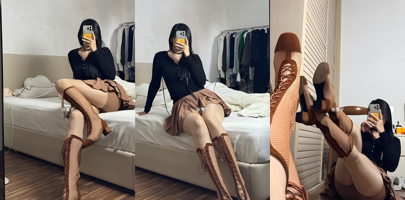 自拍极品美腿长靴诱惑！甜美小妹翘臀扭腰勾魂无数宅男瞬间硬了