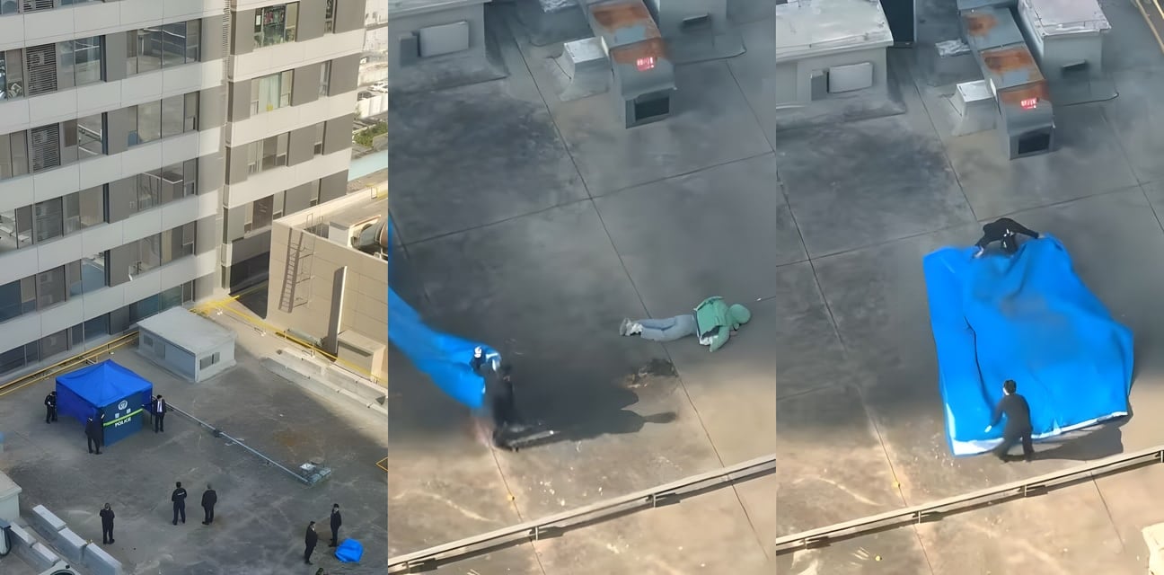 石家庄万象城嫩模跳楼惨死！绿衣学生妹绝望纵身一跃 当场粉身碎骨