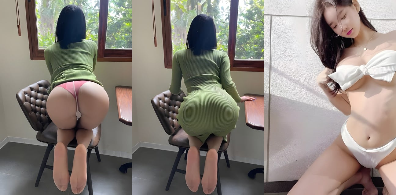 清純學生妹翹臀T-back誘惑！窗邊椅上張腿露白濁極品視角