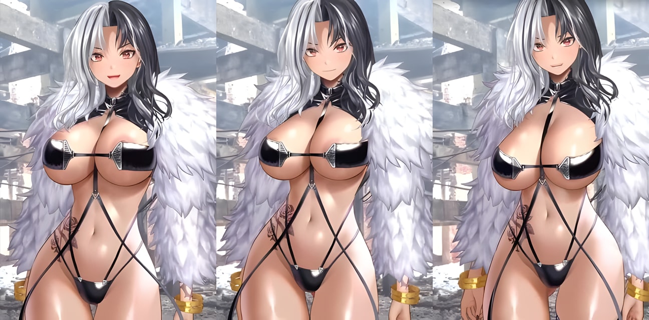 紺そめ2D动画：罗姗娜NIKKE前戏4P中出断面图