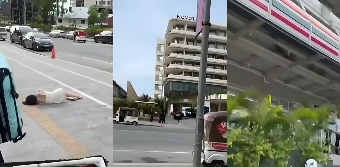 柬埔寨西港清纯少女嗑药磕崩坏！街头疯癫自摸狂扭多方实拍曝光