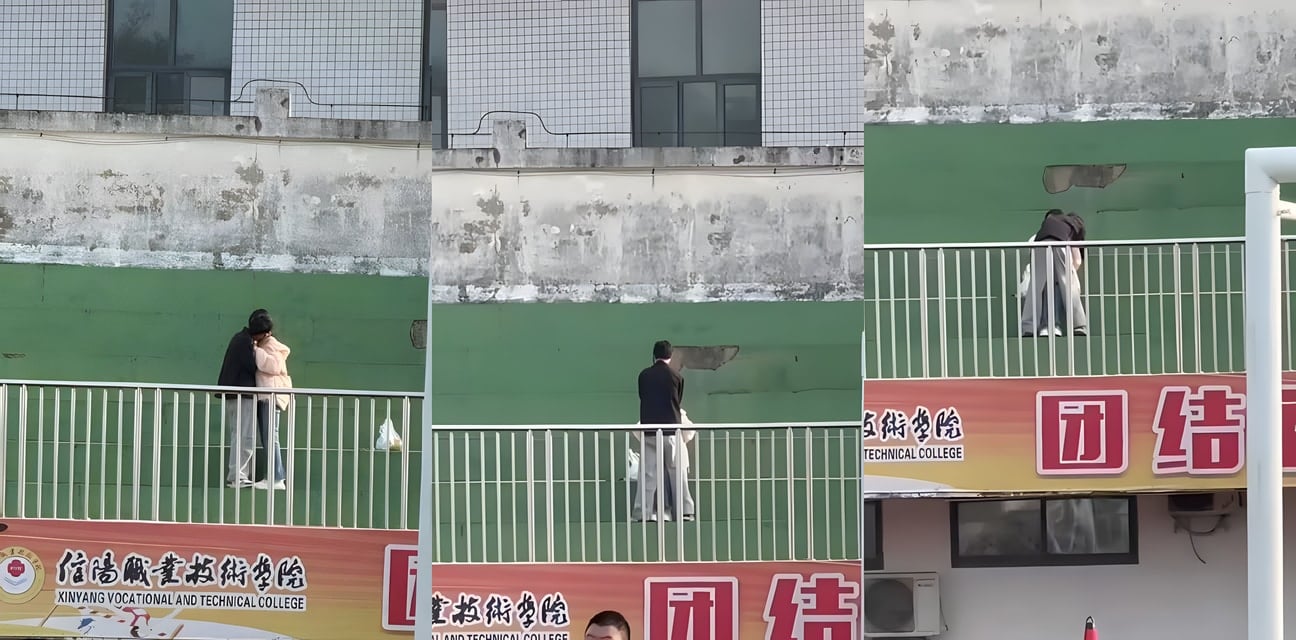 信阳职院操场活春宫！极品学生妹跪舔男友黑粗巨炮 数百手机偷拍高潮揉奶全曝光