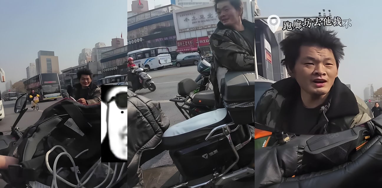 外卖骑手互撞事故惊人内幕！路人大哥硬控10分钟揭开惊天秘密