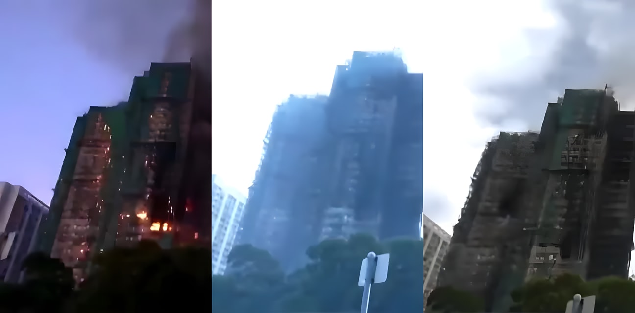 香港大火30小時全記錄！火海吞沒高樓驚魂一刻曝光