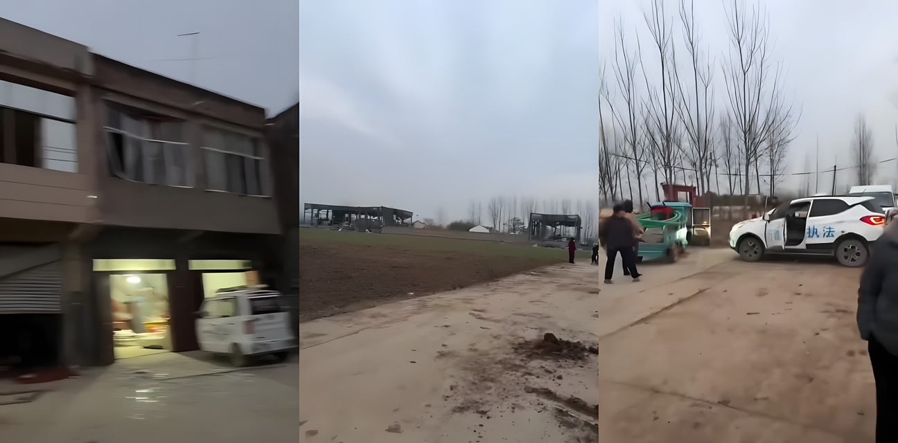 安徽亳州小学旁烟花仓库爆炸大瓜！钢筋裸露墙体崩塌碎片满地 销毁失误酿惨剧全网疯传