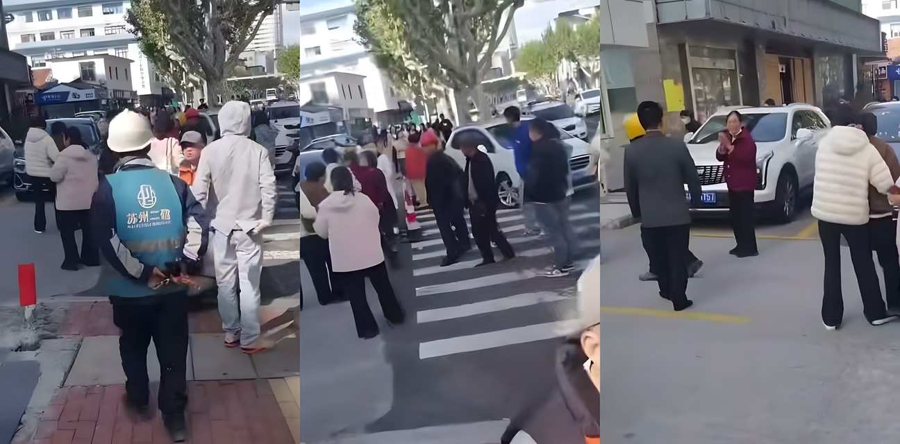 江苏苏州快递小哥送货慢被客户持刀狂捅！血泊倒地全网吃瓜震惊