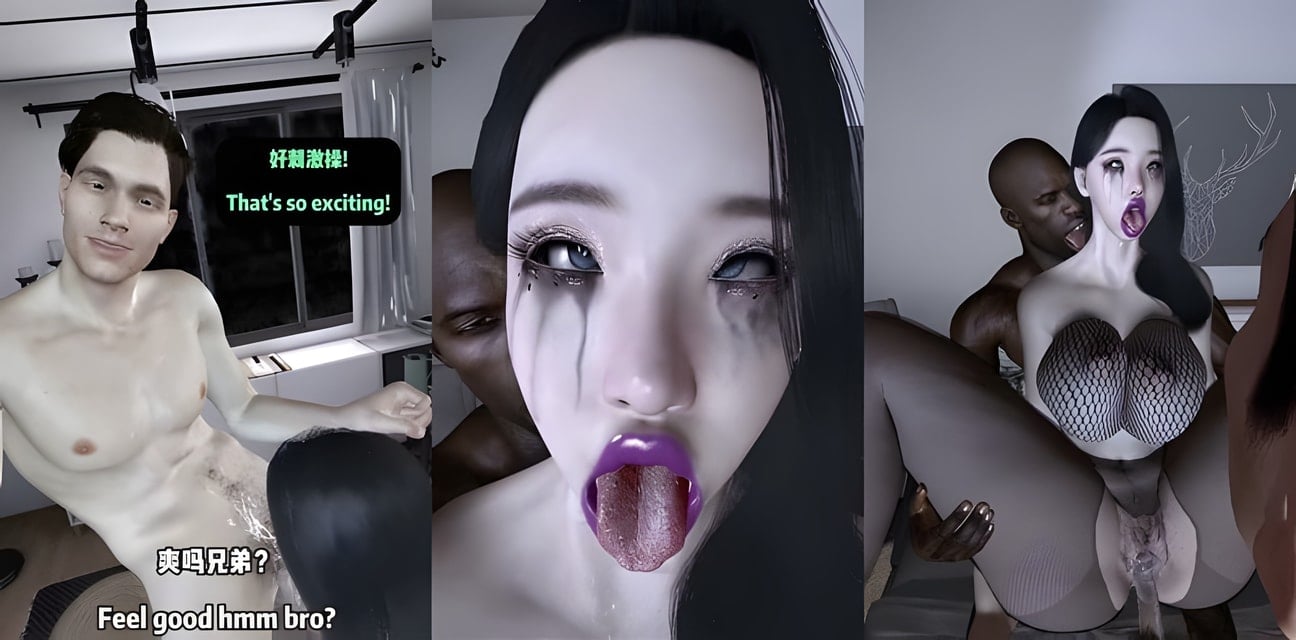 VAM媚黑妻7：短小丈夫在黑人中出后小穴射精