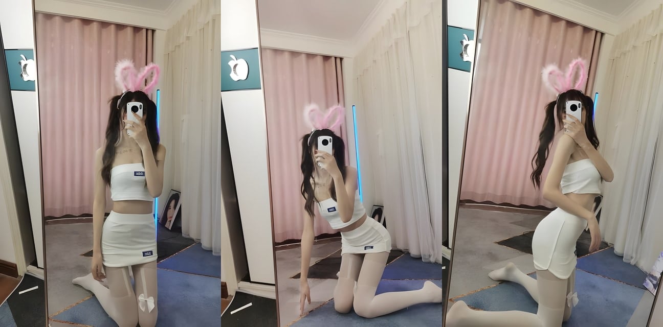 抖音爆火甜美小妹！青春嫩模白皙身材诱爆眼球 绝美侧颜让人血脉喷张