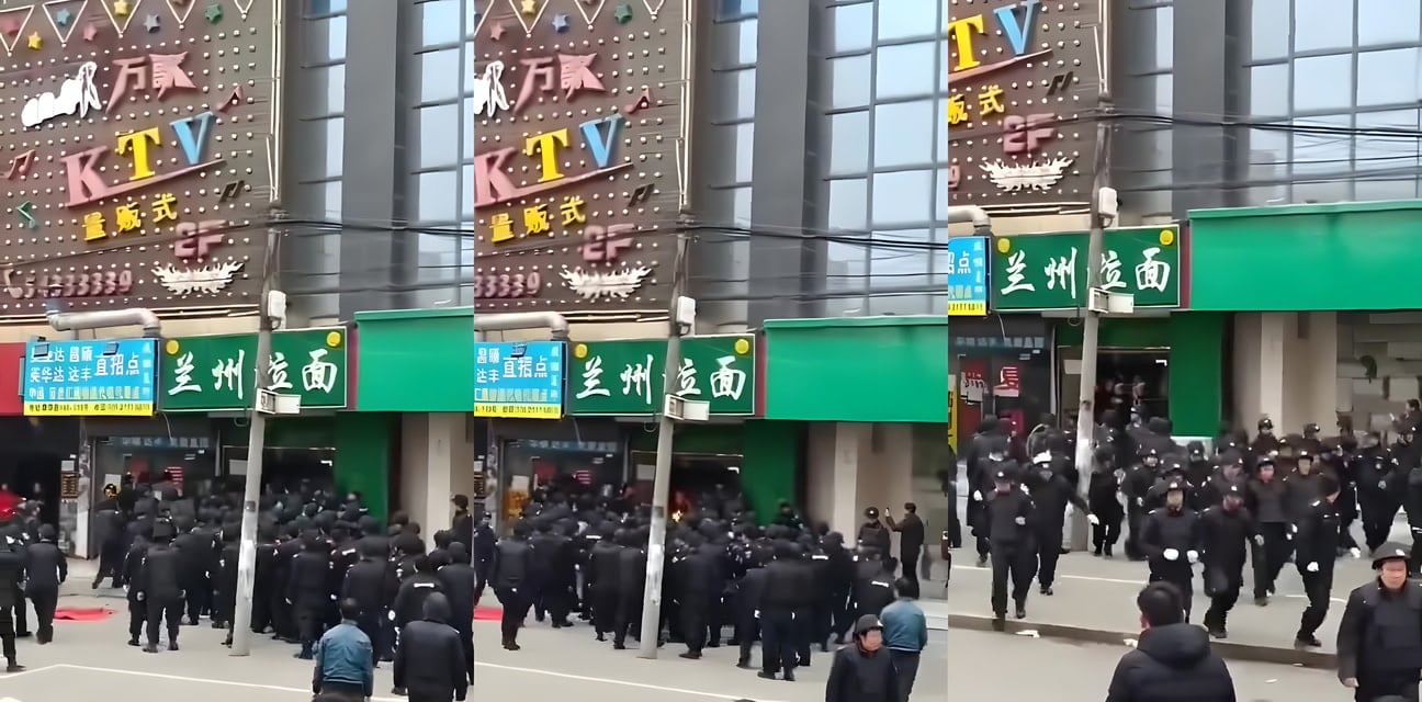 兰州拉面店劲爆大瓜！老板娘黑丝诱惑围堵顾客 狂欢内射现场曝光