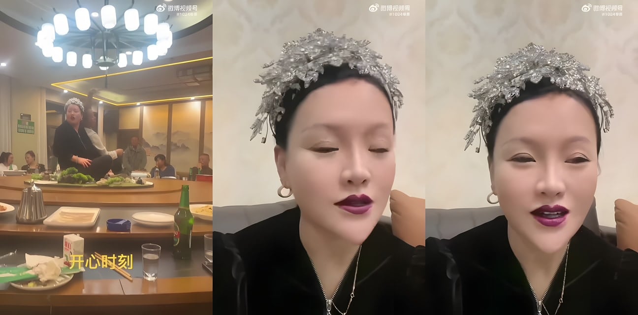 女子生日酒店桌上狂舞被全網吐槽！親自下場解釋：喝高了沒毛病別亂黑