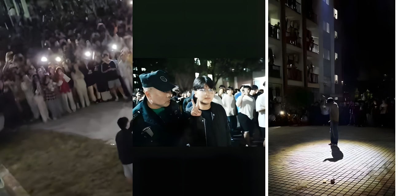 芜湖职院男男宿舍楼下表白大瓜！万人围观高喊我爱你 被帽子叔叔强行清场