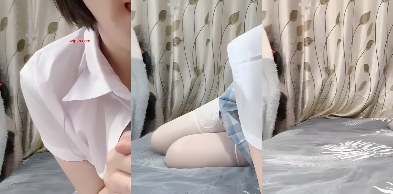 夏花JK返校白丝诱惑！嫩模甜美小妹教室私拍大爆料