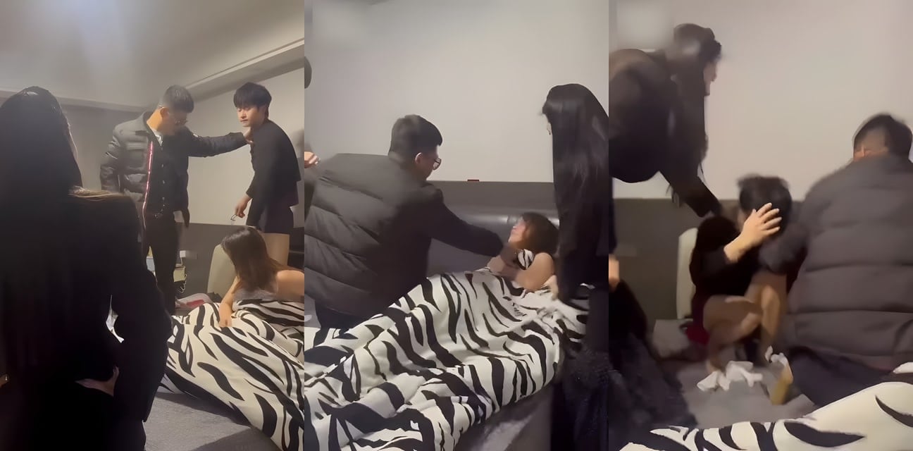 温州龙港抓奸大战！人妻神探联手正夫床上暴打狗男女 场面乱炸第三次世界大战