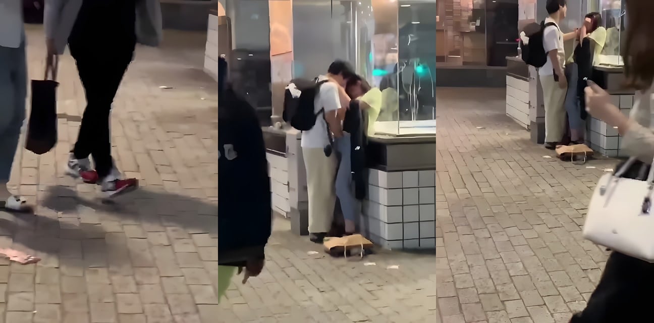 神秘女子街頭疑似親密互動被抓包！路人偷拍全網震驚