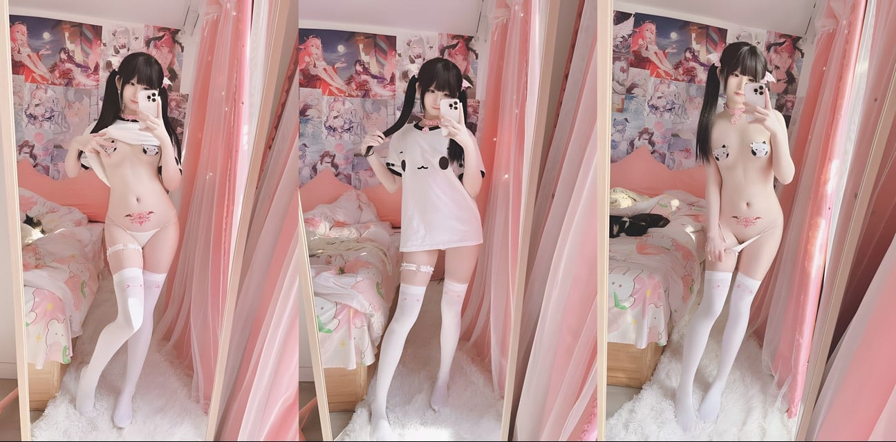 Misa习呆呆写真合集！黑丝美少女浴室全裸自拍超撩人