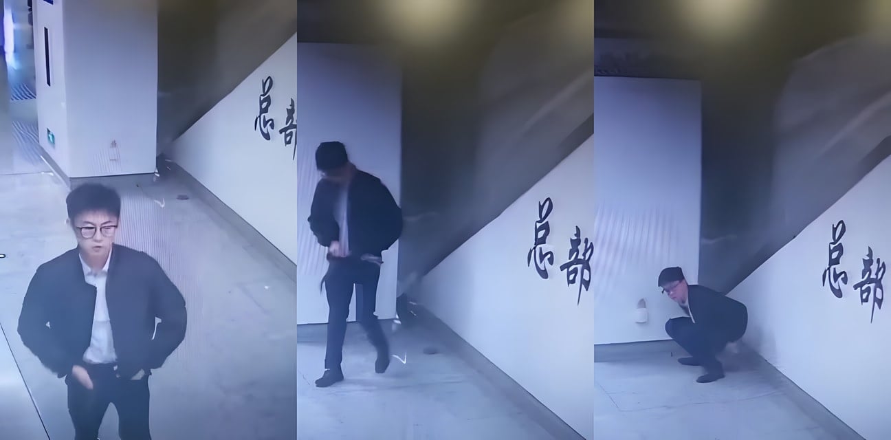 广西南宁宜家鸿蒙销售宇健停车场当众脱裤拉屎！屎意暴发白屁股狂喷全监控