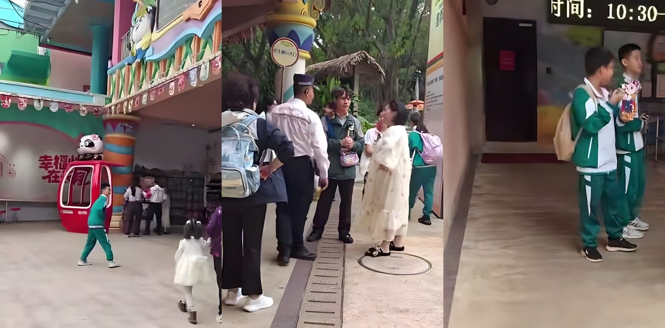 广州长隆长裙胖阿姨为狗发疯！砸玩具车扔路人怒吼狗比人重要 正脸曝光全网骂翻