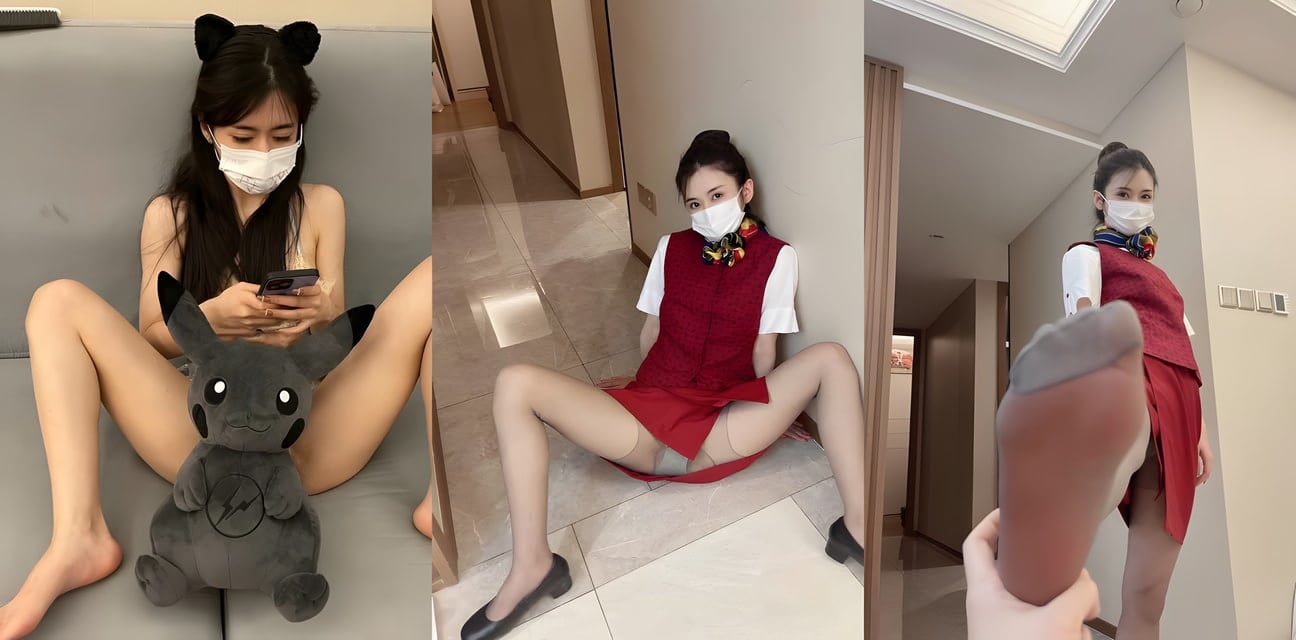 清纯少女猫耳皮卡丘私拍！空姐嫩模红裙丝袜大秀蜜穴超劲爆