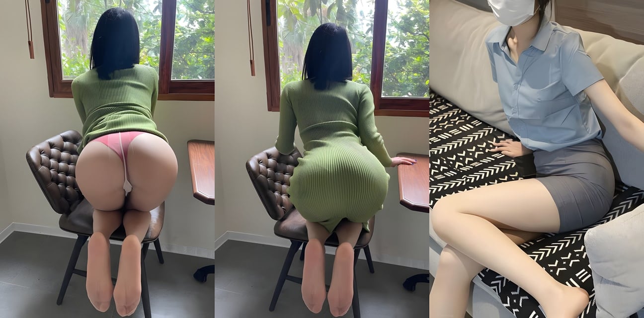 极品学生妹翘臀T裤椅上撅臀！绿上衣粉丁字裤勾引狂野，窗边热舞等你内射