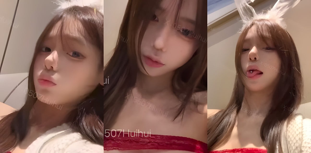 小小绘圣诞兔女郎自拍！红蕾丝情趣奶带超撩人