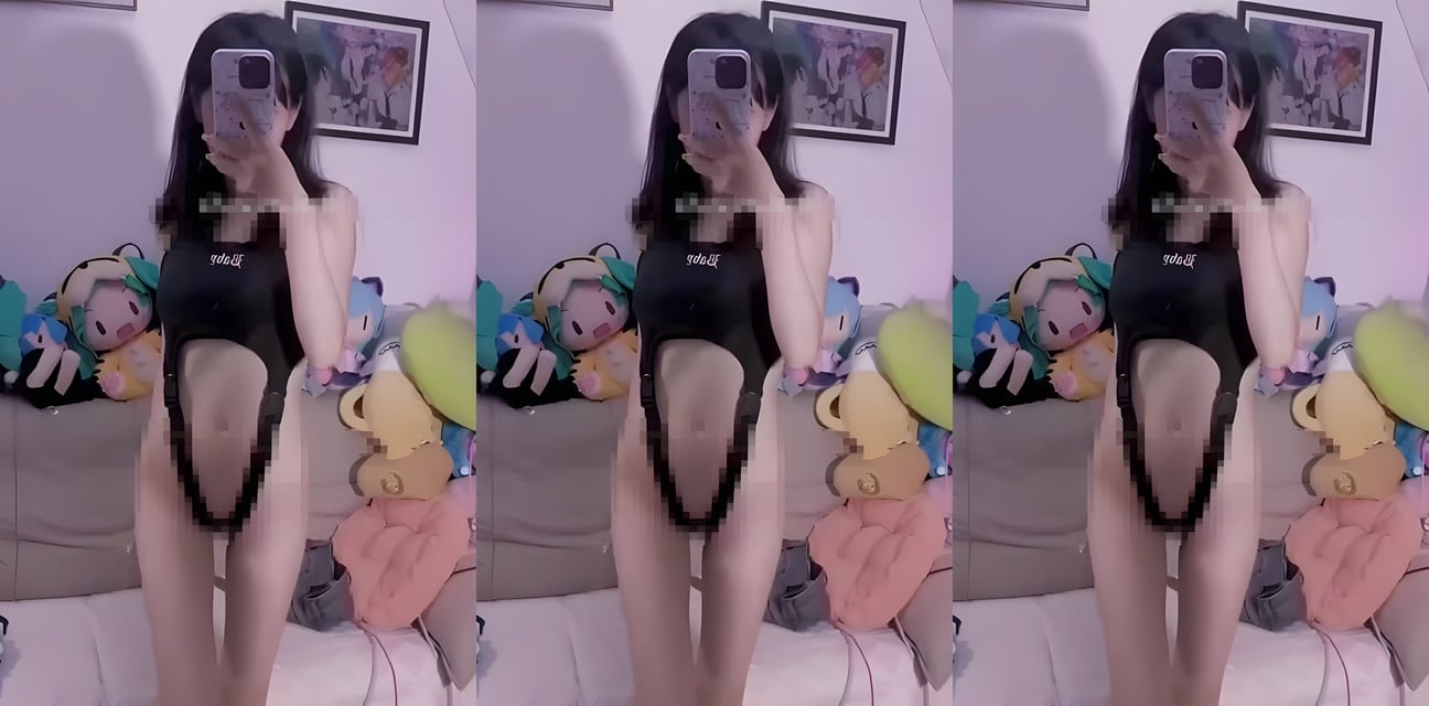 抖音大长腿甜美小妹晗宝宝反差婊！露点JK定制视频流出线下啪啪性爱全曝光