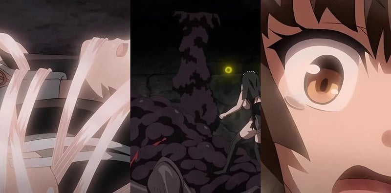 哥特少女夜闯恶魔城 怪物狂虐触手双洞