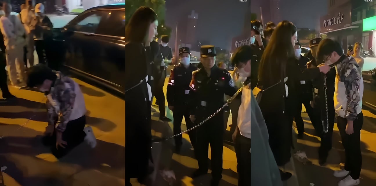 調教女友被警察當場發現！男友崩潰：舔狗生涯終結
