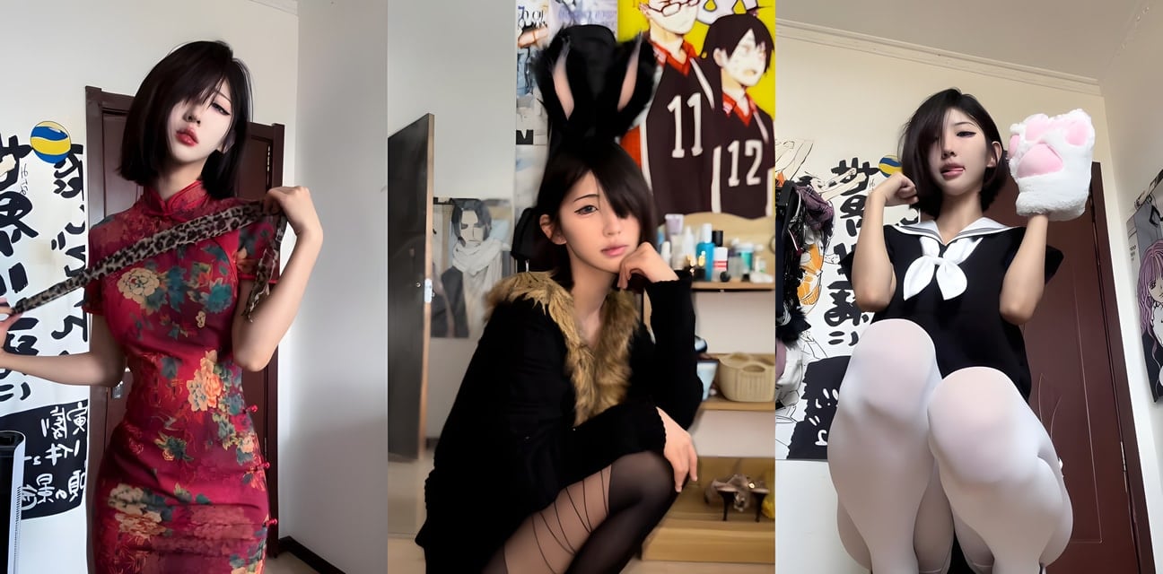 抖音50万粉清纯少女行简福利姬劲爆福利！高价定制脸B同框道具爆菊双插狂欢