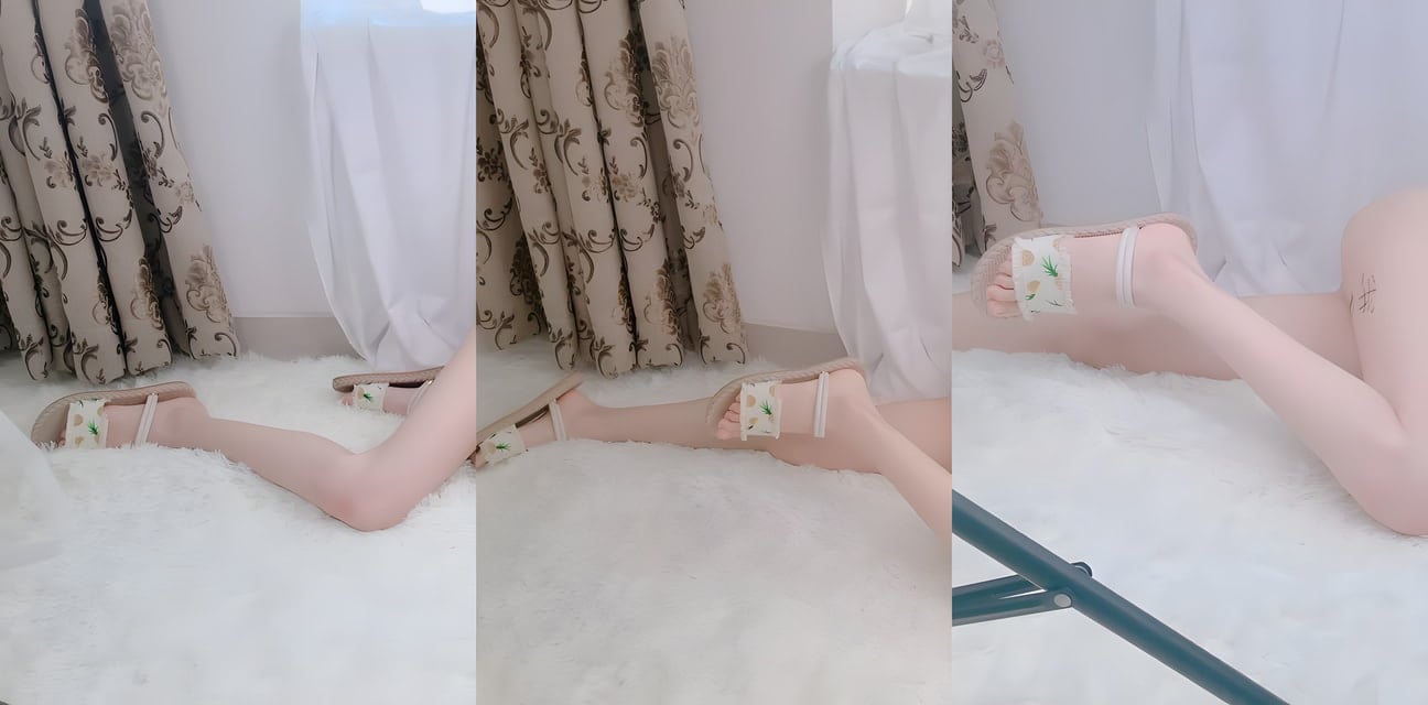 清纯学生妹纹身诱惑！狗链黑丝内裤半裸跪舔地板狂野私拍